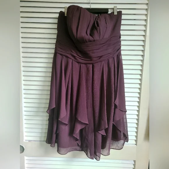 David's Bridal | Dresses | Davids Bridal Strapless Truffle Dress Size 6 |  Poshmark